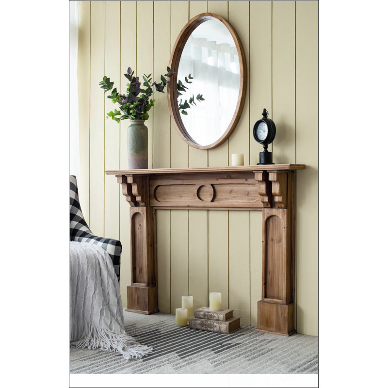 Miroir mural 24 po x 36 po avec cadre en bois rustique, parfait pour décorer une maison de campagne