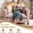 47.1" Single Sofa Chair Chenille Armchair Oversized Deep Seat Cloud Accent Chair With Pillows-921024928