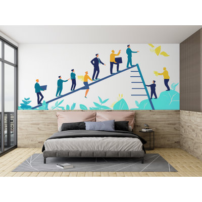 Teamwork Office Wall Decal, Business Growth Sticker, Corporate Wall Art, Leadership Mural, Motivational Office Decor, 135Gm
