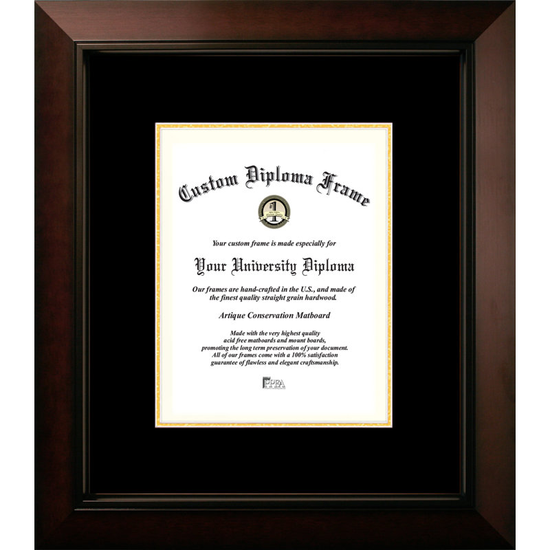 Cadre photo de tapis classiques, Noir / or, 11 po x 8,5 po