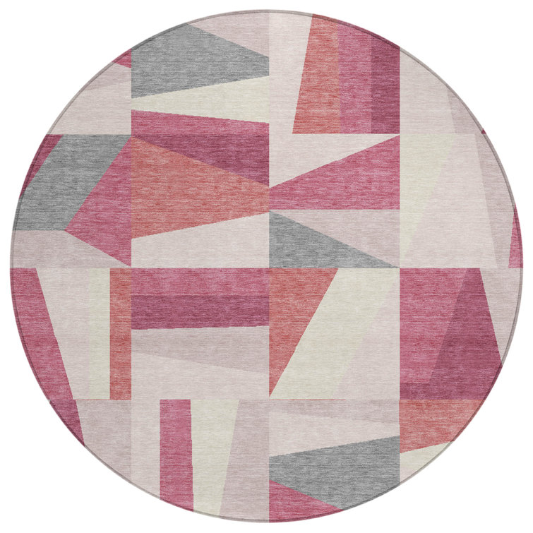 Machine Washable Indoor/Outdoor Bingel ACN2327 Geometric Rug
