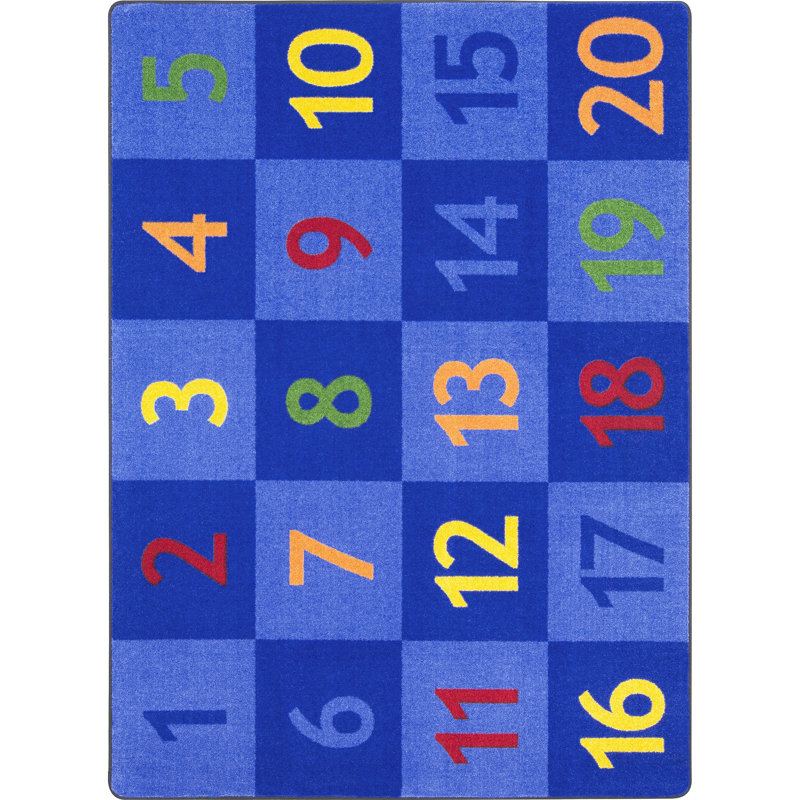 Tapis Time to Count par Joy Carpets, Rectangle 7 pi 8 po x 10 pi 9 po
