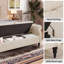 Banc de chambre 65 "avec rangement, bancs de lit en similicuir avec boutons capitonnés-1635608732