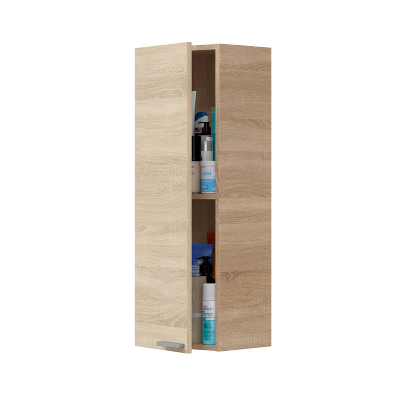 Billijo Wall Mounted Bathroom Cabinet, 30cm W x 85cm H x 25cm D