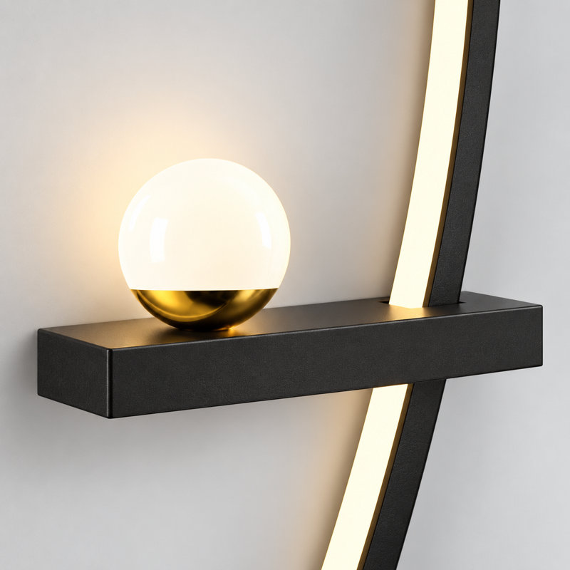 2-Pack Plug-In / Hardwired LED Armed Wall Sconce Set