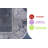 MARFI Collection Silver / Blue Abstract Doormat Rug-1797767450