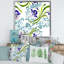 Iris bleu avec feuilles de printemps sauvages - peinture sur toile-59915276-59915277