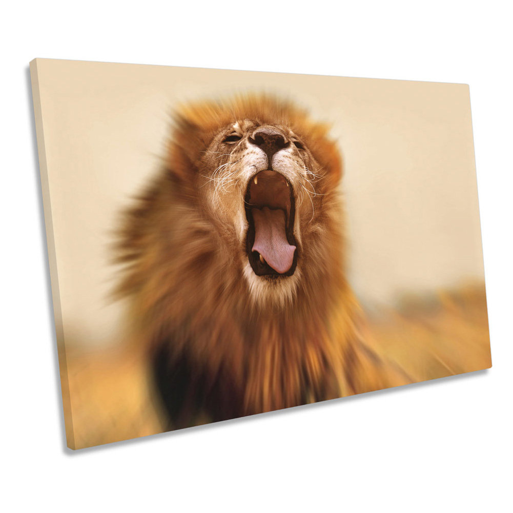 Lion Roar Safari - Wrapped Canvas Print
