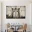 Impression sur toile, pont monochrome de Brooklyn-1644016563