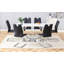 Quatre chaises en forme d'arc en PU de style luxueux léger seulement