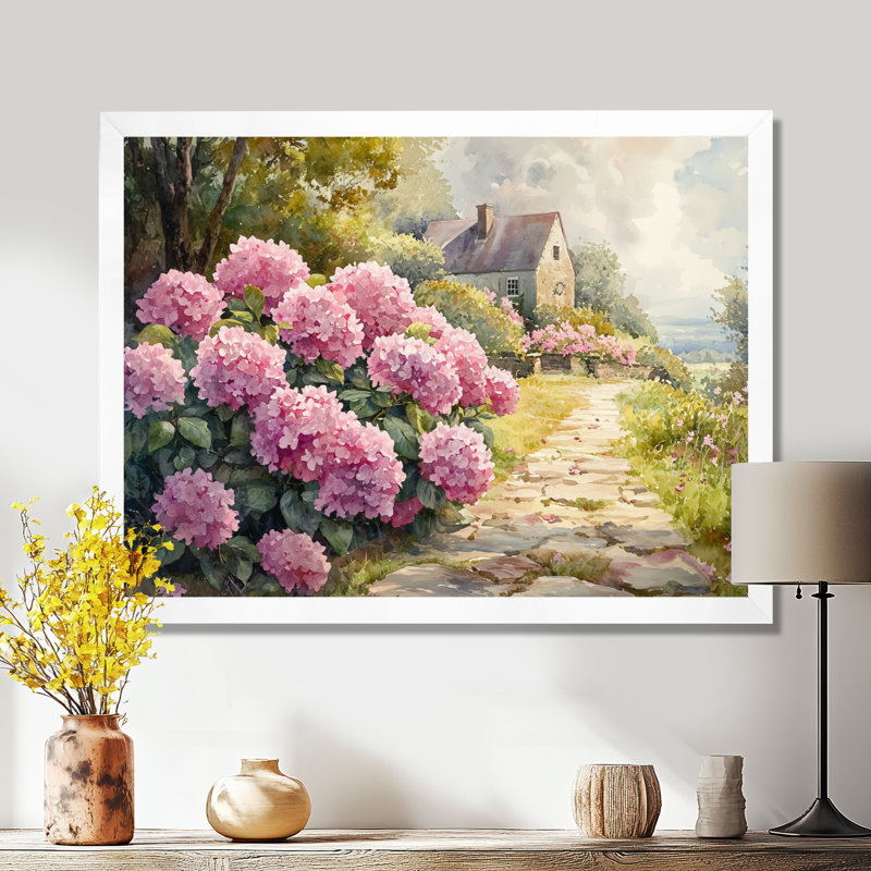 Dobromir - Floral Wall Art, Reproduction encadrée d'une seule photo, H 12 po x l 20 po, Blanc