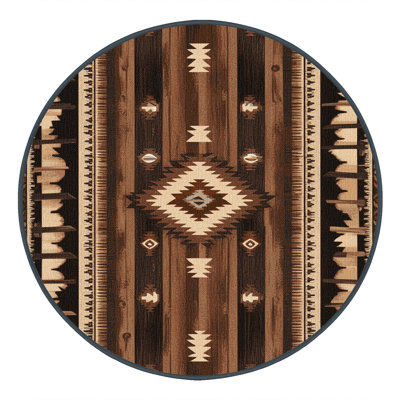 Washable Western Ranch Southwestern Area Rug