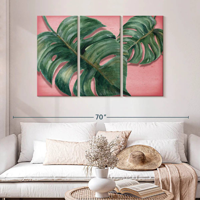 Feuilles Harnek Bright Monstera, H 32 po x l 50 po