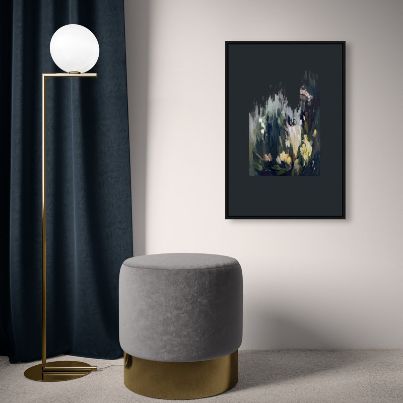 Midnight Flowers II Print by Oliver Gal, 17"H x 25"W, Black Floater Frame