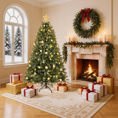 Arbre de Noël avec lumières DEL chaudes