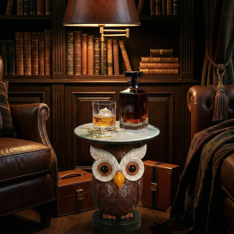Table d'appoint hibou