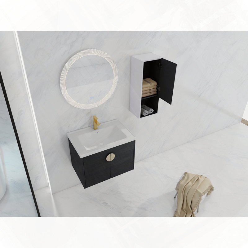 Meuble-lavabo mural avec évier en céramique