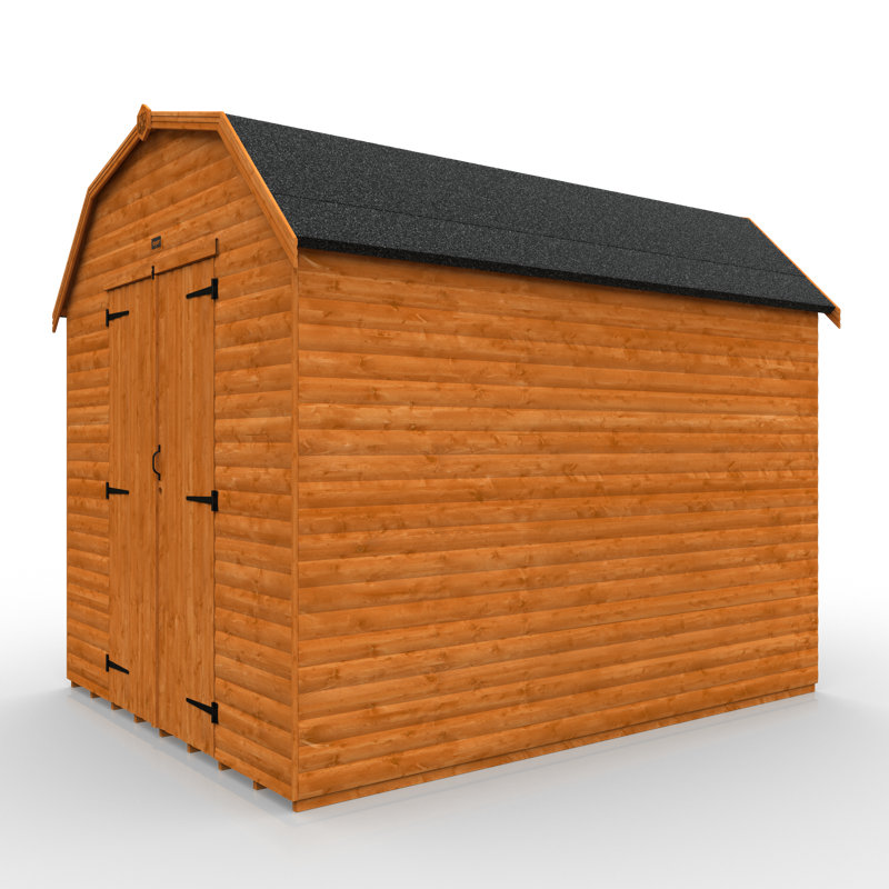 8 ft. W x 10 ft. D Solid Wood Tongue & Groove Barn/Gambrel Garden Shed