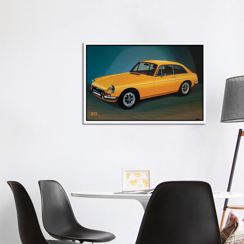 MGB GT 1966 by Paul Meijering - Floater Frame Print on Canvas