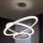 3-Ring Modern Led Chandelier Black-130132109