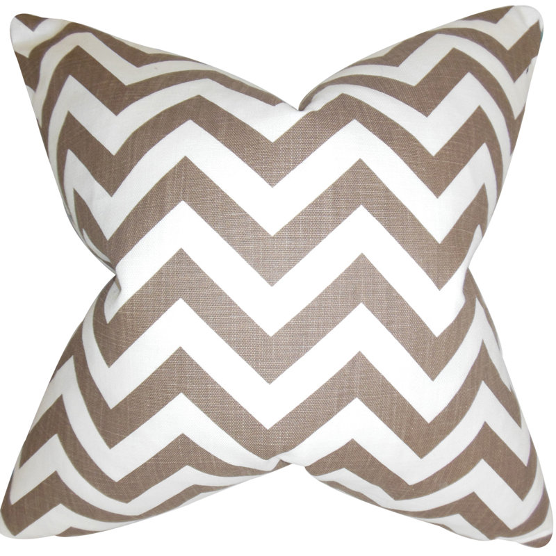 Coussin en coton xayabury, Rouge à lèvres naturel, H 18 po x l 18 po