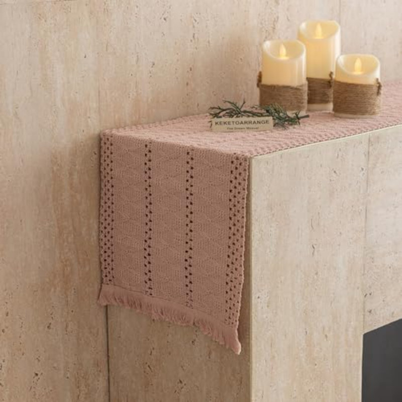 Boho Macrame Table Runner 12x72 Inch