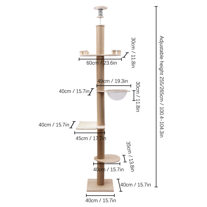 Cristinel 104.3'' H Cat Tree