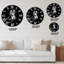 Portrait d'un cheval Kladruby noir - horloge murale de ferme-93602329