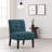 Upholstered Slipper Chair with Button Back and Rubberwood Legs