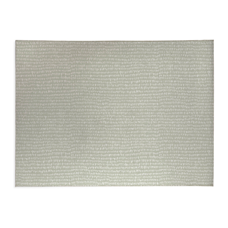 Crops Lightweight Non-Slip Kitchen Mat, Light Green, Rectangle 5' x 7'