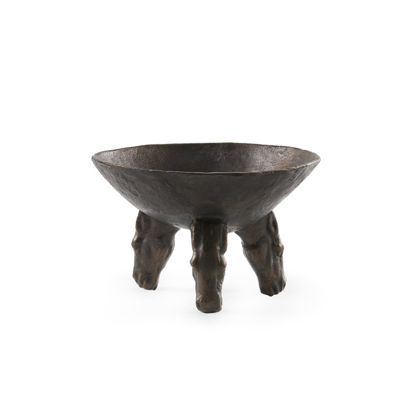 Akai Metal Decorative Bowl, 4'' H x 6'' W x 6'' D, Bronze