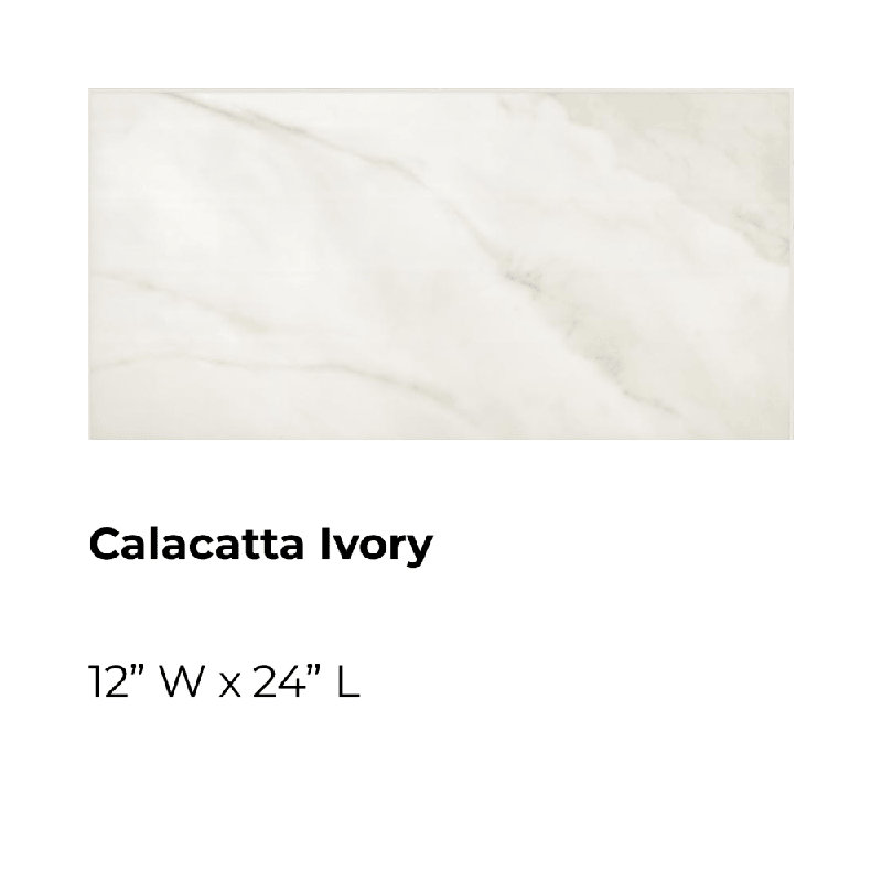 ADURA®PRO Loose Lay Calcutta Marble 12" x 24" x 4.5mm Marble Luxury Vinyl Tile in Ivory, Ivory