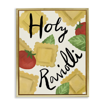 Drôle de ravioli, art mural encadré flottant par Farida Zaman