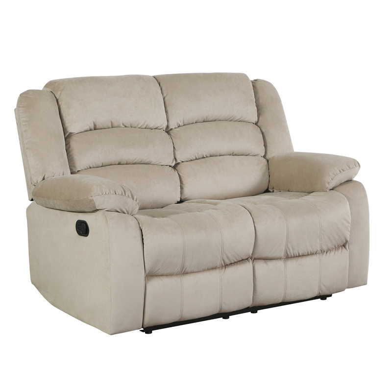 Microfibre transitionnelle avec support lombaire et cadre en mousse à 8 ressorts à arc en acier inoxydable - beige