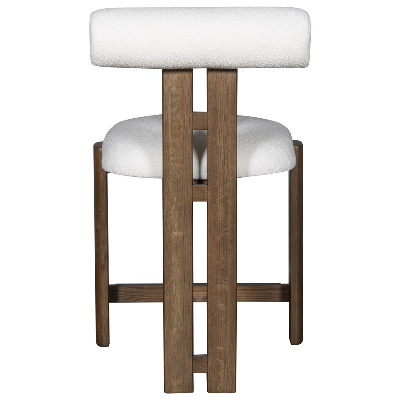 Wright Upholstered Bar Stool with Solid Wood Frame, Counter Stool (24.5" Seat Height)