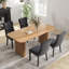 Ensemble de salle à manger rectangulaire à double piédestal avec table de salle à manger de style crème-1947038658-1947038666-1947038668