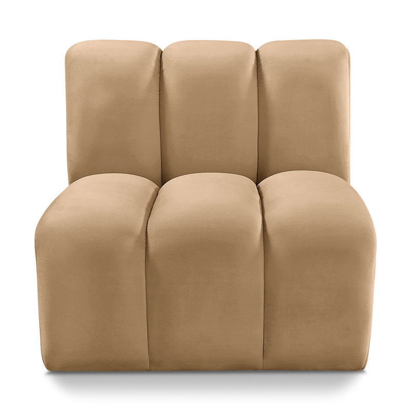 Hiplita Velvet Side Chair, Camel Velvet
