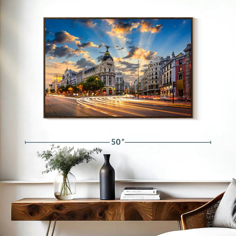 Sentiers lumineux Gran Gran, Cadre flottant noyer, 40 po x 27 po