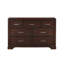 Commode de rangement moderne à finition cerisier avec 7 tiroirs, meubles de chambre à coucher à glissières lisses et transitionnelles (comprend une commode sans miroir)-1032480888