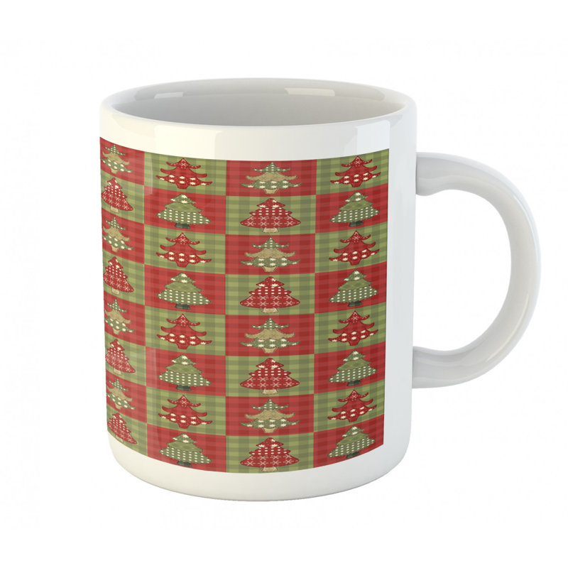 Grande tasse à café noel trees