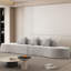 Canapé modulaire rembourré en tissu éponge incurvé moderne sans cadre Modern Minimalist-439644383