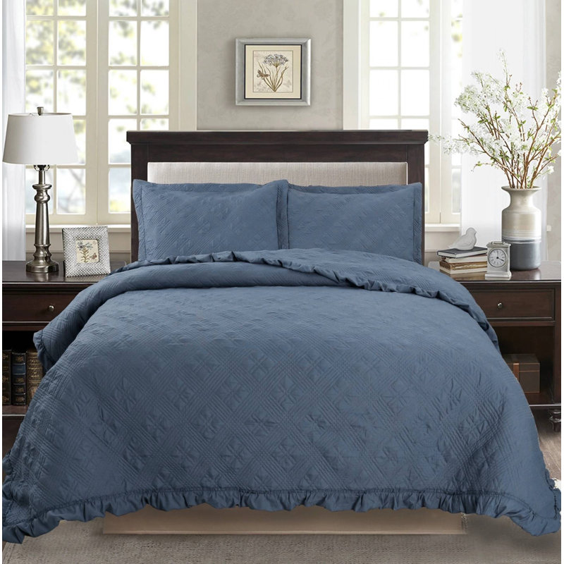 Modern & Contemporary Polyester Quilt, Queen Quilt + 2 Standard Shams, Yellow