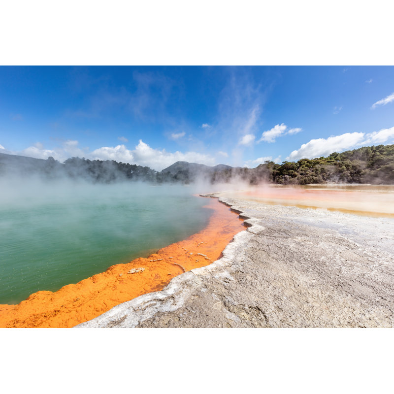 Geothermal Champagne Pool 1 Piece Wrapped Canvas Wall Art, 81cm H x 122cm W