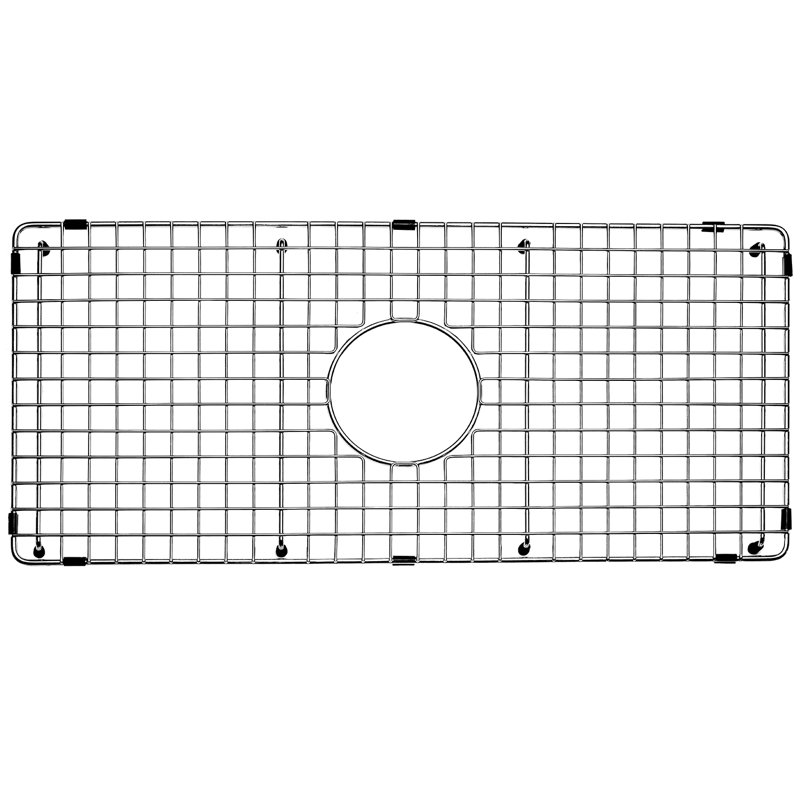 Sink Bottom Grid 27-1/4" X 12-9/16", Centred Drain With Corner Radius 3/8"