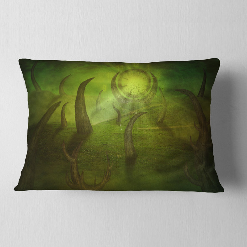  Coussin abstrait voyage dans le temps, 12 po x 20 po, Oreiller européen