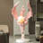 Beige + Pink + White Plastic + Resin + Manufactured Wood Free form Floor Lamps-118377204