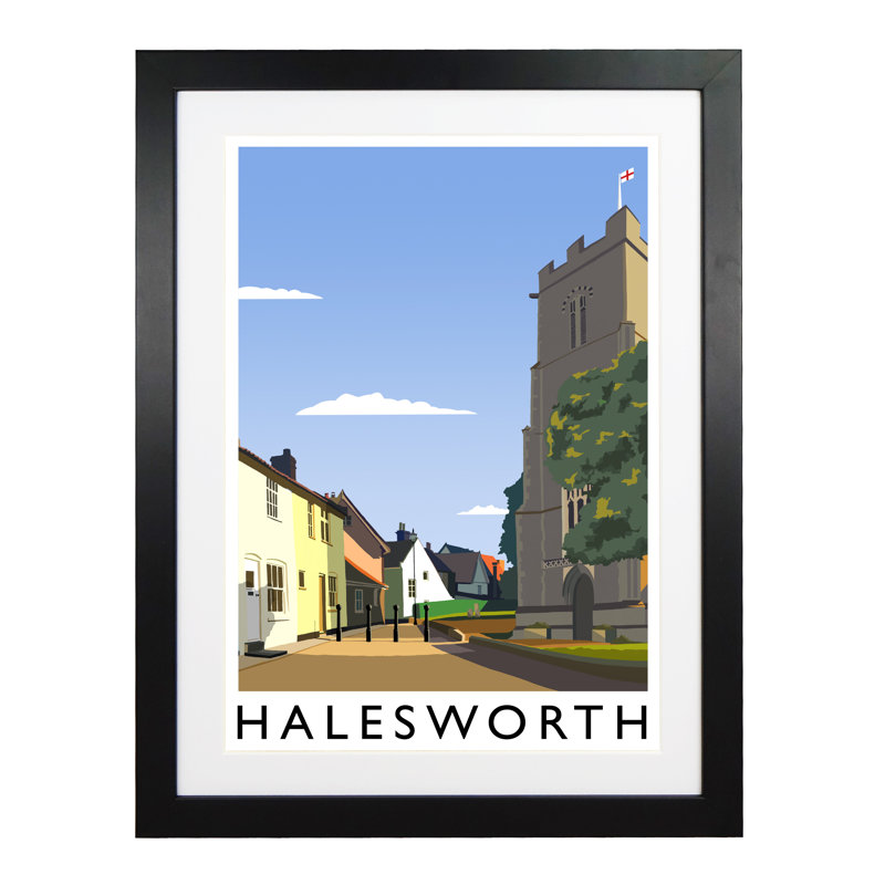 Halesworth by Richard O'Neil - Print, Black Wood Frame, 54 cm H x 44 cm W x 2.2 cm D
