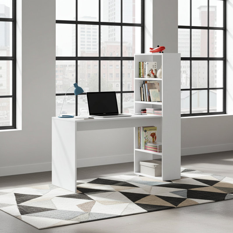 Jagger L-Shaped Solid Wood Base Writing Desk