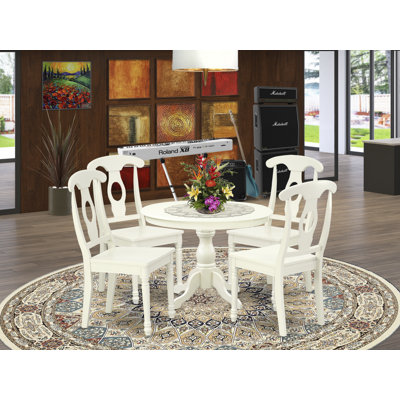 Mathilde Rubberwood Solid Wood Dining Set