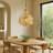 Flow 3-Light Twist Pendant - Baguette/Natural Rattan